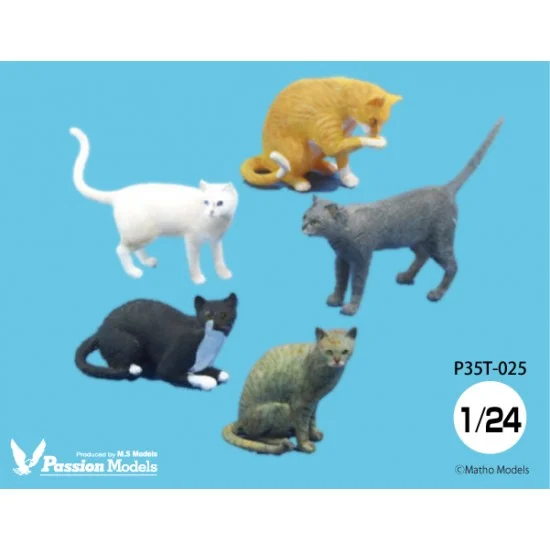 Passion Models 35T-025 1/24 Cats For Cat Lovers (5pcs)