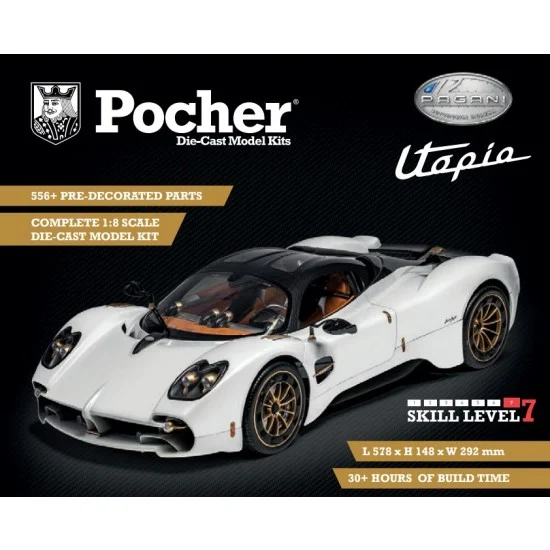 Pocher HK123 1/8 Pagani Utopia Coupe Bianco Perla - Model Cars