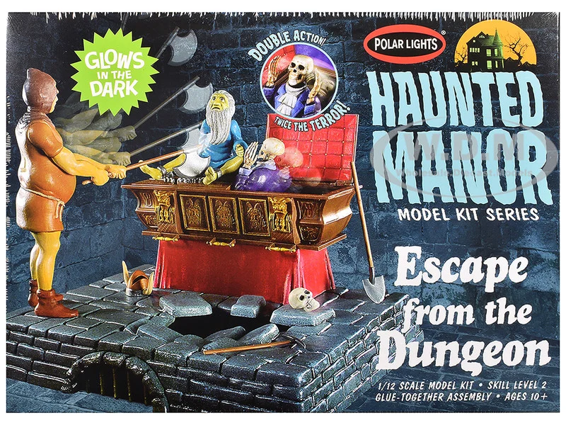 Skill 2 Model Kit Haunted Manor "Escape from the Dungeon" Diorama Set 1/12 Scale Model by Polar Lights - Figures