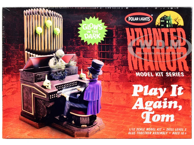 Skill 2 Model Kit Haunted Manor "Play it Again, Tom" Diorama Set 1/12 Scale Model by Polar Lights - Figures