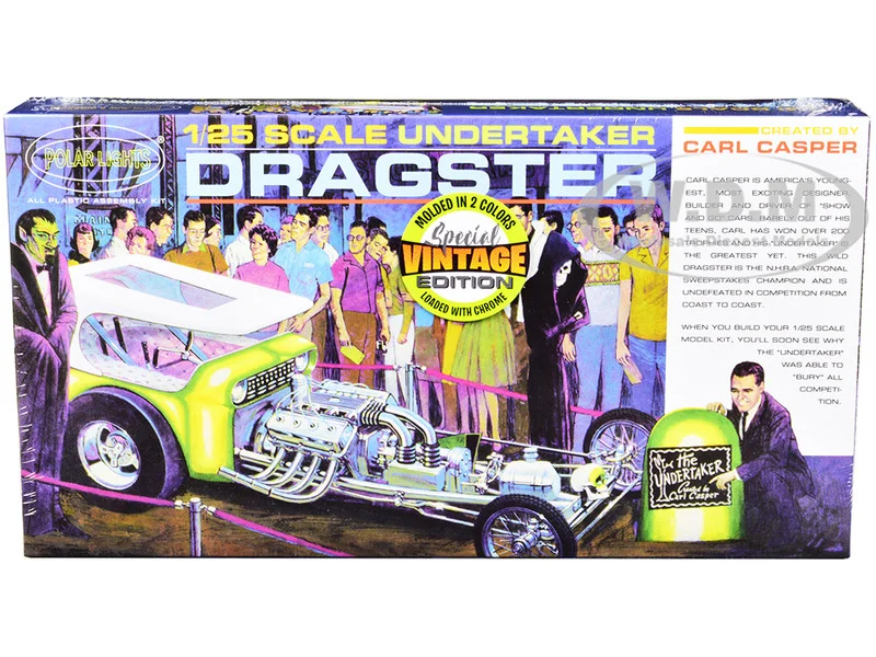 Skill 2 Model Kit Undertaker Dragster by Carl Casper 1/25 Scale Model by Polar Lights - Model Kits (To Built)