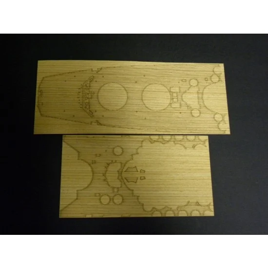 Pontos 35001WD1 1/350 IJN Yamato 1945 Wooden Deck Set & Dry Transfer for Tamiya kit - Model Ships & Boats