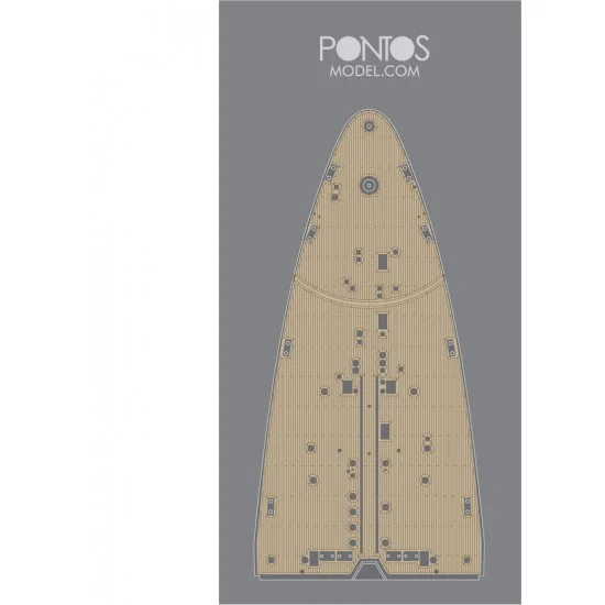 Pontos 35023WD1 1/350 RN Roma Wooden Deck Set & Metal Stickers for Trumpeter kit - Model Ships & Boats