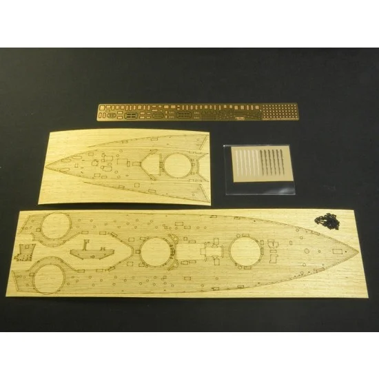 Pontos 35028WD1 1/350 HMS Dreadnought 1907 Wooden Deck,PE &Dry Transfer for Zvezda - Model Ships & Boats