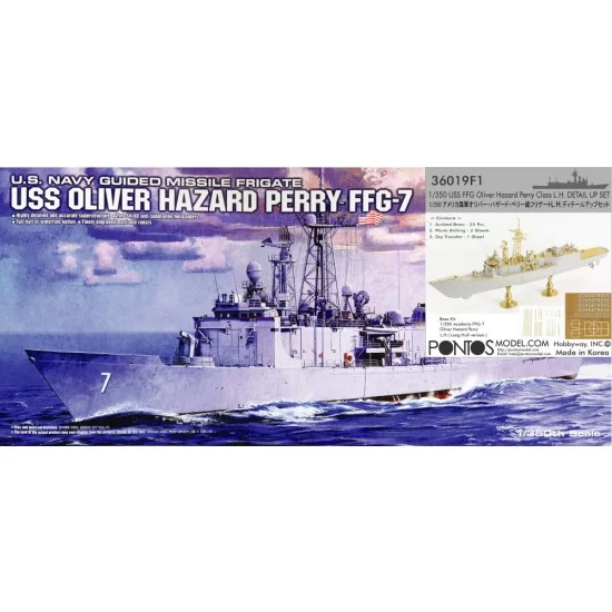 Pontos 36019F1 Academy 1/350 USS FFG-7 Oliver Hazard Perry Frigate Complete kit + Pontos Detail set