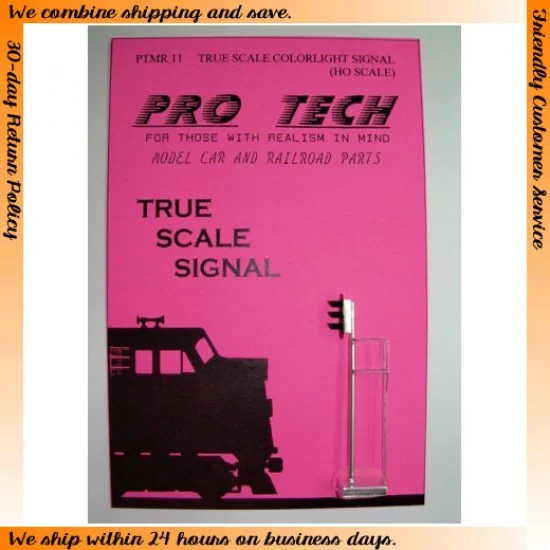 ProTech PTMR11 HO Scale True Scale Colorlight Signal (Three Lenses in Single Vertical Housing) - Model Railway