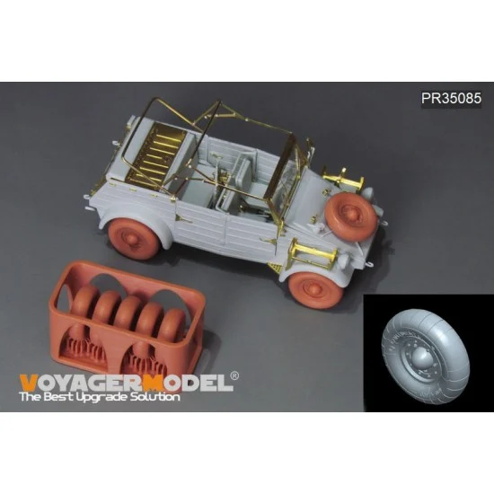 Voyager PR35085 1/35 Kubelwagen Type 82 Africa Troop Special Balloon Tyres Patten #2 - Military Vehicles & Tanks