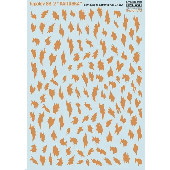 Print Scale 028 1/72 Tupolev SB -2 "Katiuska" Camouflage Decals Vol.1