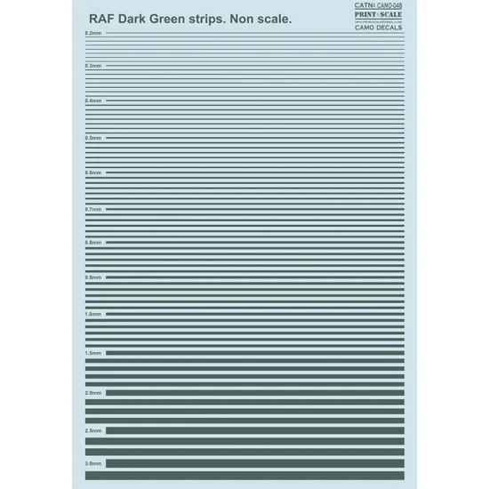 Print Scale 048 Non-Scale RAF Dark Green Strips Decal