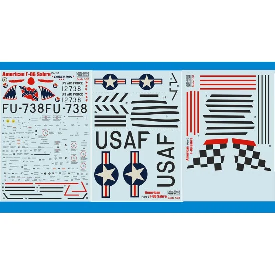 Print Scale 32-018 1/32 North American F-86 Sabre Part.2 Decals