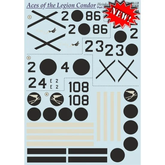Print Scale 48-119 1/48 Aces of the Legion Condor Decals Part 2