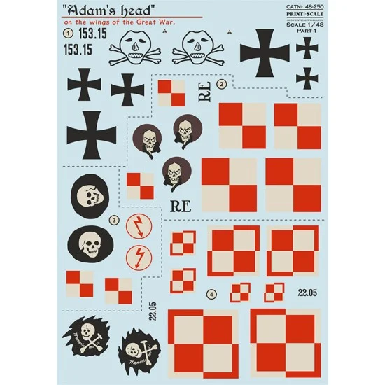 Print Scale 48-250 1/48 "Adam's Head" on the wings of the Great War Part 1 Decal