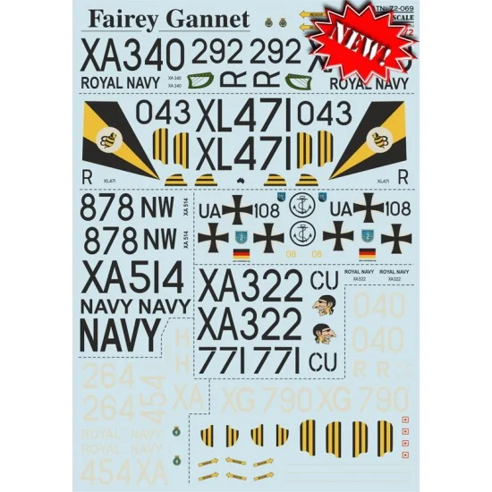 Print Scale 72-069 1/72 Fairey Gannet Decals