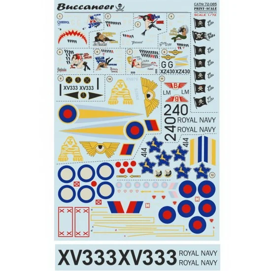Print Scale 72-085 1/72 Blackburn Buccaneer Decals