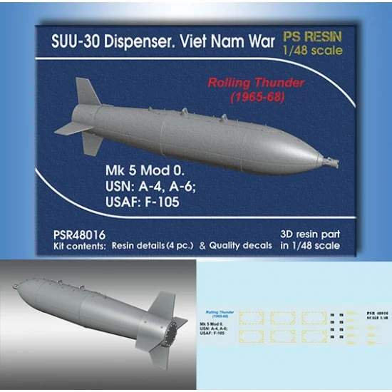 Print Scale PSR48016 1/48 Viet Nam War SUU-30 Dispenser, "Rolling Thunder" 1965-68