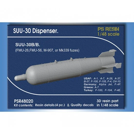 Print Scale PSR48020 1/48 SUU-30 Dispenser for SUU-30B/B Late (4pcs)