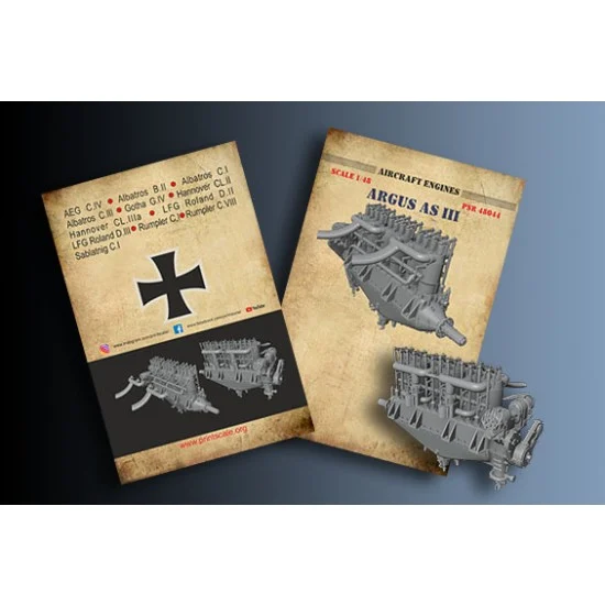 Print Scale PSR48044 1/48 Argus As III Piston Aircraft Engine - Model Planes
