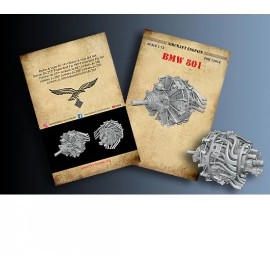 Print Scale PSR72016 1/72 Aircraft Engines BMW 801 - Model Planes