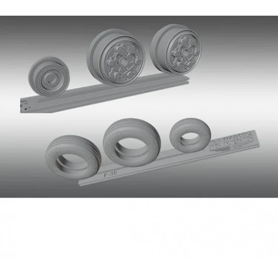 Print Scale PSW72019 1/72 Lightning F-35 Rubber Wheels