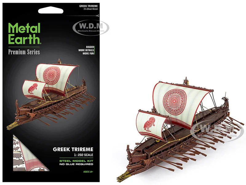 Model Kit Greek Trireme Warship (Expert Difficulty) Steel Model by Metal Earth - Model Kits (To Built)