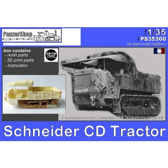 PanzerShop 35300 1/35 Schneider CD Tractor (long cargo) Conversion set for HobbyBoss CA kits - Military Vehicles & Tanks
