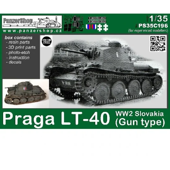 PanzerShop 35C196 1/35 WWII Slovak Army Praga LT-40 Gun Type