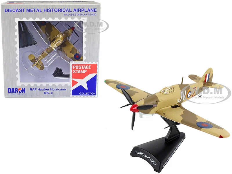 Hawker Hurricane MK. II Fighter Aircraft "British Royal Air Force" 1/100 Diecast Model Airplane by Postage Stamp - Military Models