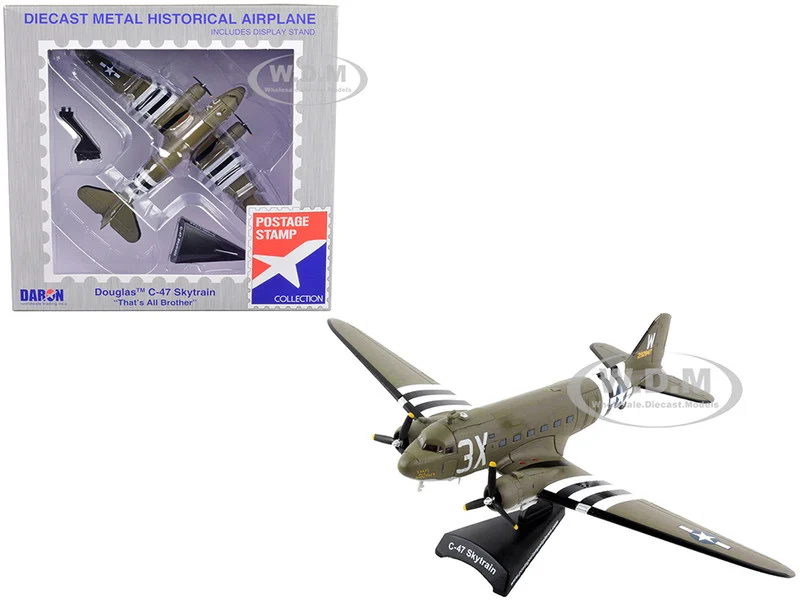 Douglas C-47 Skytrain Aircraft "That's All Brother" United States Navy 1/144 Diecast Model Airplane by Postage Stamp