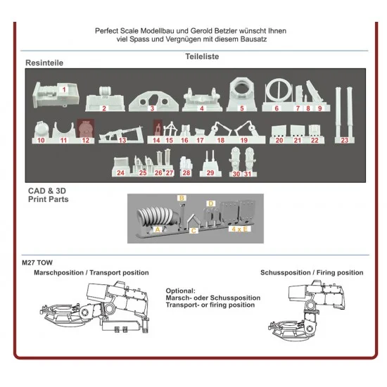 Perfect Scale Modellbau 35007 1/35 YPR 765 PRAT Conversion set for AFV Club 35016/35S14/35119 kits - Military Vehicles & Tanks