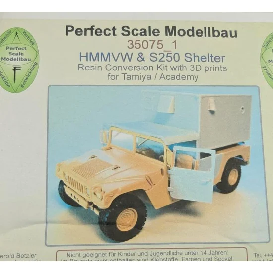 Perfect Scale Modellbau 35075 1/35 HMMWV & S250 Shelter Conversion set for Tamiya/Bronco/Academy kits - Military Vehicles & Tanks