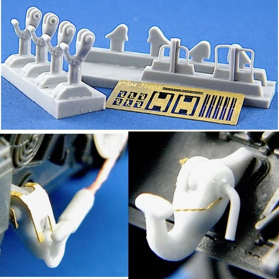 Perfect Scale Modellbau 35166 1/35 Leopard 2 T-Shape Towing Hooks w/Typical Inscription "Leo 2"