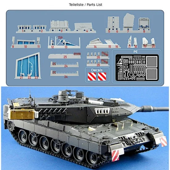 Perfect Scale Modellbau 35169 1/35 Leopard 2 A7 2016 Set-up Update set for Meng Model #TS027