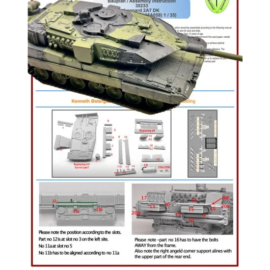 Perfect Scale Modellbau 35233 1/35 Leopard 2 A7 DK Conversion set for Amusing Hobby 35A058 - Military Vehicles & Tanks