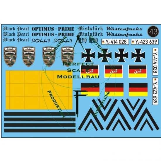 Perfect Scale Modellbau DEC014 Decals for 1/35 German Bundeswehr ISAF Markings Part.2 - Military Vehicles & Tanks