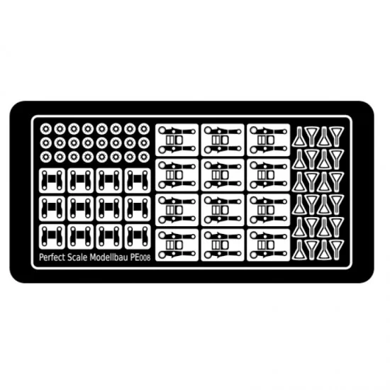 Perfect Scale Modellbau PE008 1/35 Ratchets for 50mm Straps (small,12pcs) - Military Vehicles & Tanks