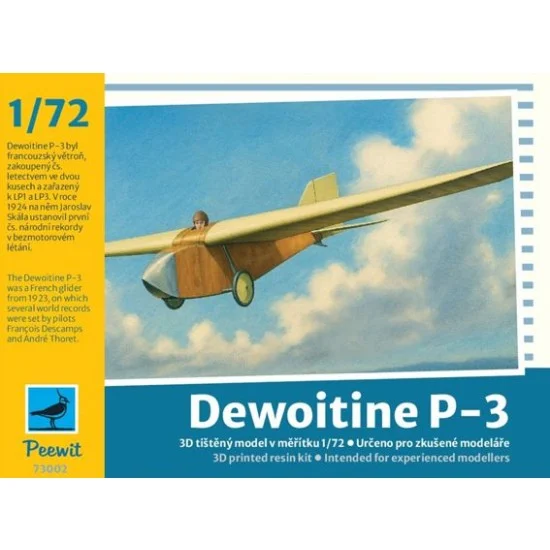 Peewit 73002 1/72 Dewoitine P-3 3D Printed Models