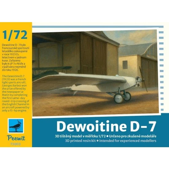 Peewit 73003 1/72 Dewoitine D-7 3D Printed Models