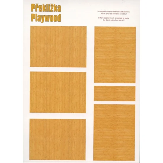 Peewit D49002 1/48 Dark Birch Plywood Decals for Older Aircraft - Model Planes
