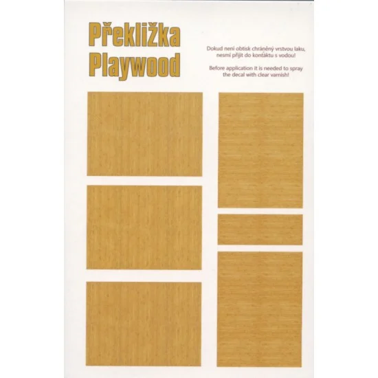 Peewit D74004 1/72 Dark Birch Plywood Decals for Older Aircraft - Model Planes