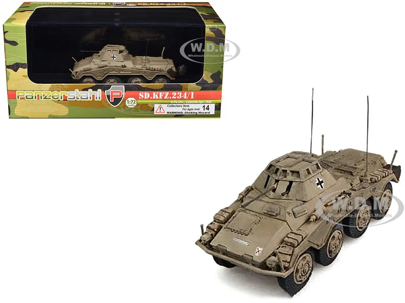 Sd.Kfz. 234/1 Armored Vehicle "6th Panzer Division, Czechoslovakia" (1945) German Army 1/72 Diecast Model by Panzerstahl - Military Models