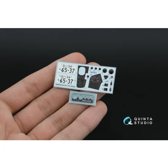 Quinta Studio QD+24016 1/24 Efini RX-7FD Interior 3D Decal for Tamiya kits (with metal sticker parts)