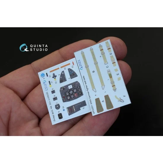 Quinta Studio QD32017 1/32 Messerschmitt Me 163B Komet Interior Detail Parts for Meng kits - Model Planes