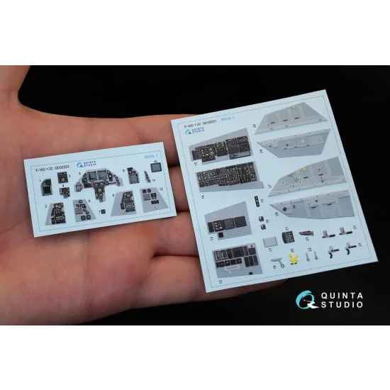 Quinta Studio QD32023 1/32 F-16D Fighting Falcon Interior Detail Parts for Academy kits