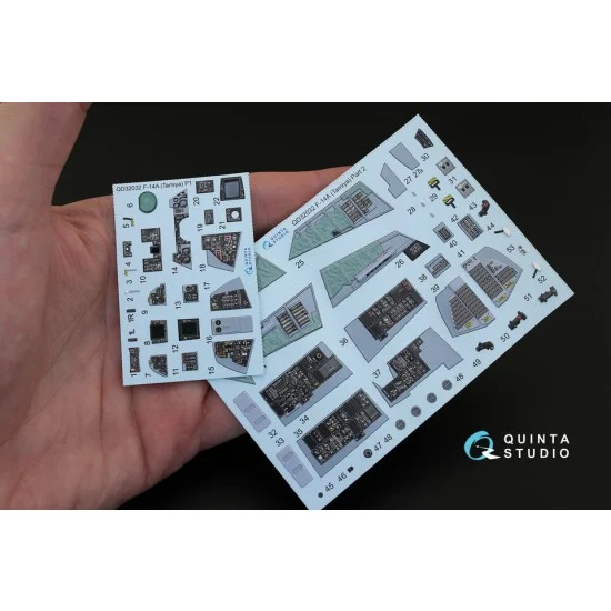 Quinta Studio QD32032 1/32 F-14A Tomcat Interior Detail Parts for Tamiya kits