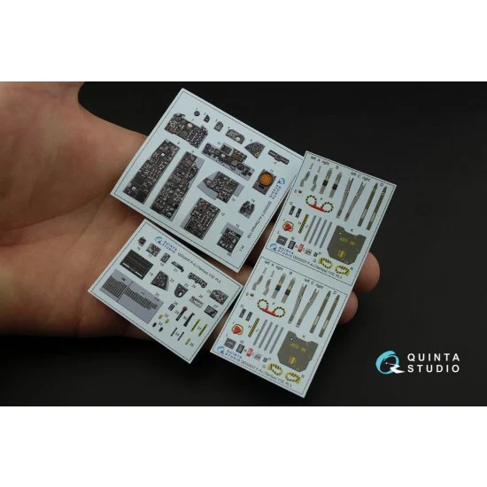 Quinta Studio QD32037 1/32 F-4J 3D-Printed & Coloured Interior Decals for Tamiya kit