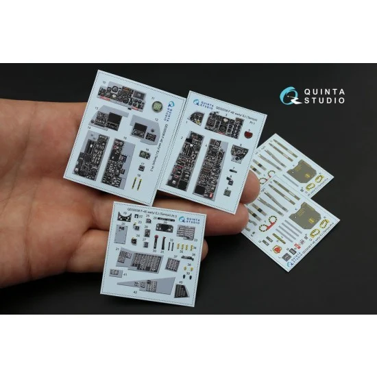 Quinta Studio QD32038 1/32 F-4E Early/F-4EJ 3D-Printed & Coloured Interior Decals for Tamiya kit