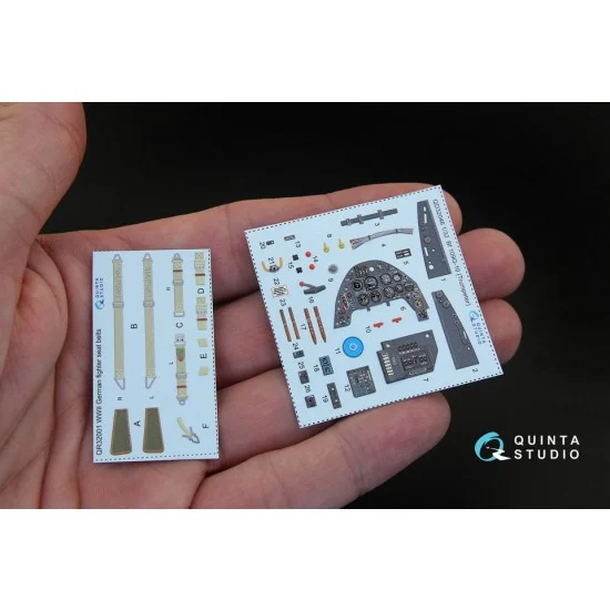 Quinta Studio QD32046 1/32 Bf 109G-10 3D-Printed & Coloured Interior Decals for Trumpeter kit