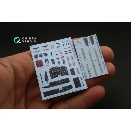 Quinta Studio QD32059 1/32 Me-262A 3D-Printed & Coloured Interior Decals for Trumpeter kit