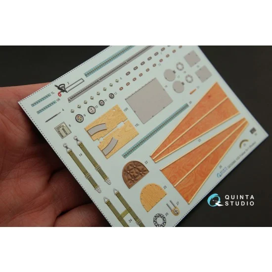 Quinta Studio QD32060 1/32 Fokker Dr.1 3D-Printed & Coloured Interior Decals for Roden kit
