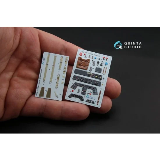 Quinta Studio QD32062 1/32 Fw 190F-8 3D-Printed & Coloured Interior Decals for Revell kit